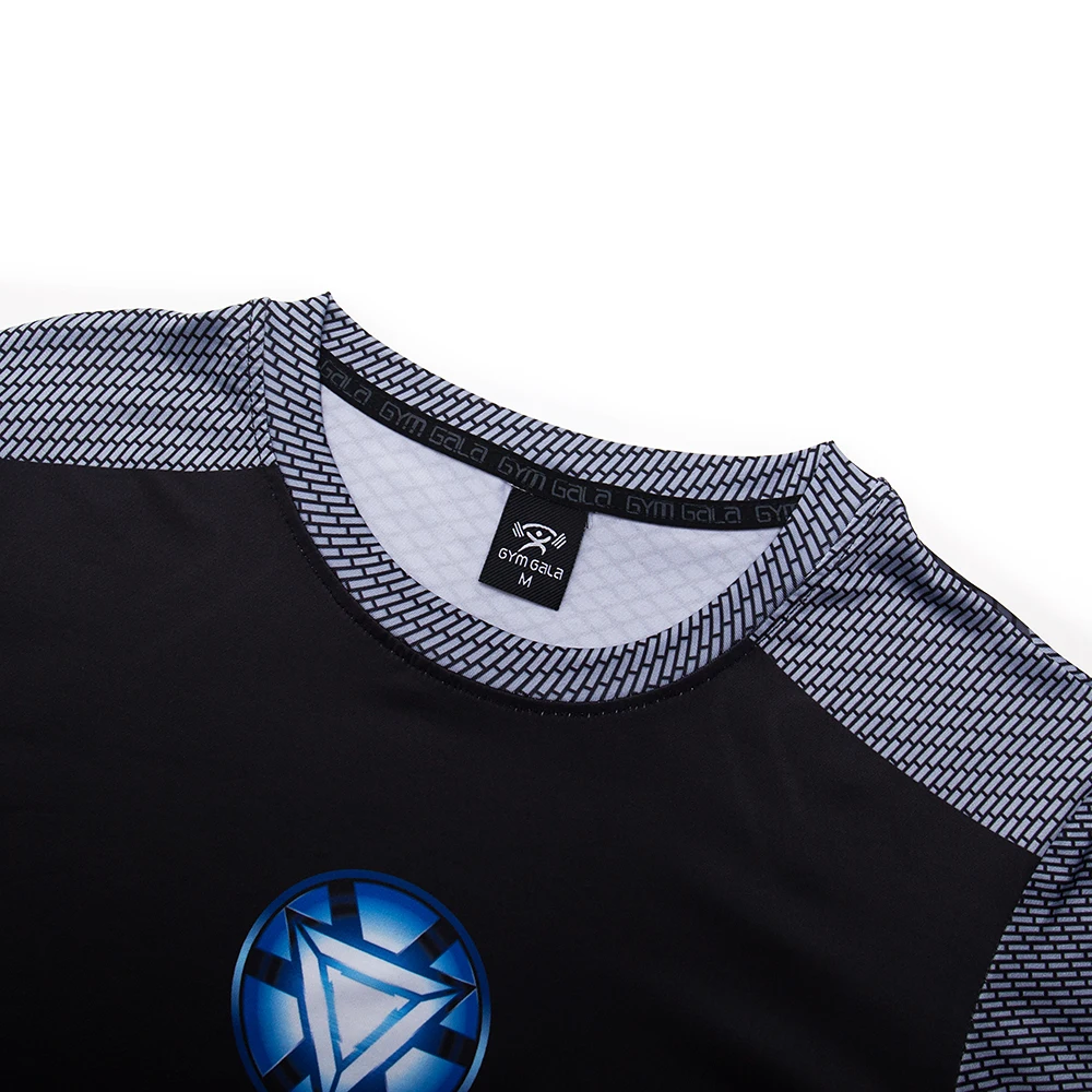 3D printed shirt sports tights short-sleeved T-shirt Digital printed fitness clothing Training clothing breathable sweat