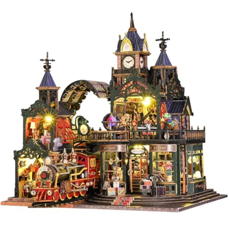 

DIY Miniature House Kit 3D Wooden Puzzle with Music Box Dust Cover for Home Decoration and Creative Crafts in Rail-TRACKSECLUDE