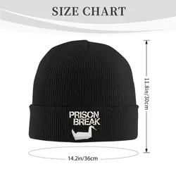 Prison Break Text And Swan Men's And Women's Knitted Hats Outdoor Sports Adult Winter Warmth Hat Valentine's Day Gift Soft Cap