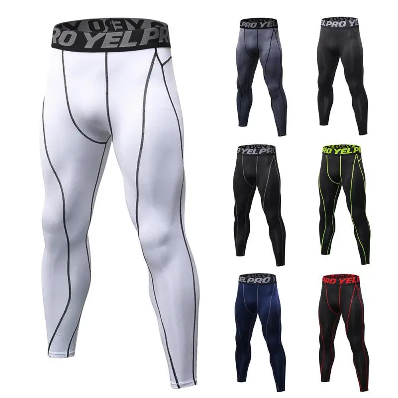 

Men's Athletic Compression Pants Running Gym Tights Leggings Fitness Training Trousers Quick Dry Sports Jogging Pants