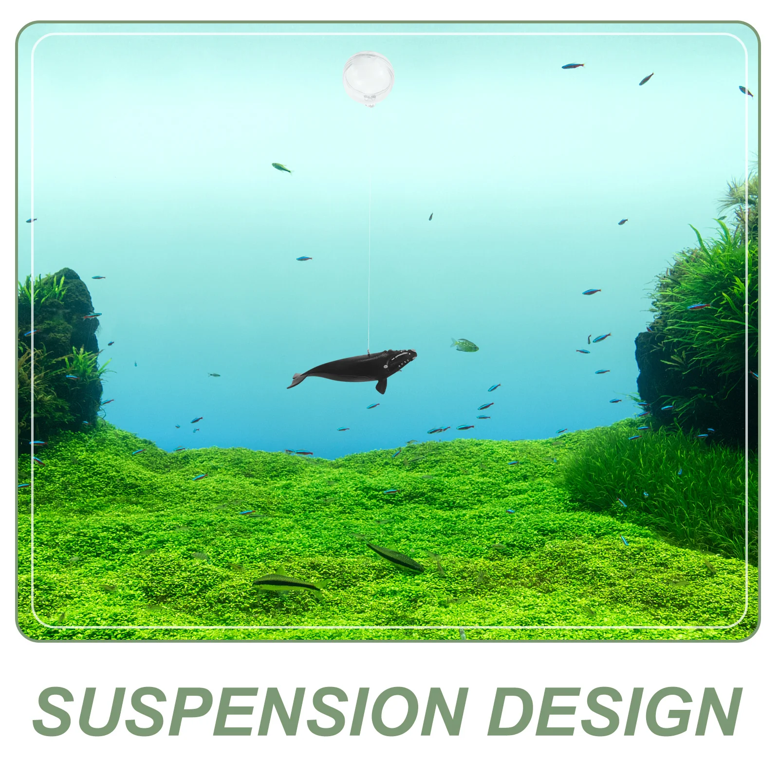 

2 set Floating Whale Decor Cute Fish Tank Ornament, Pvc Marine Animal Figurine, Waterproof Floating Aquarium Accessories For