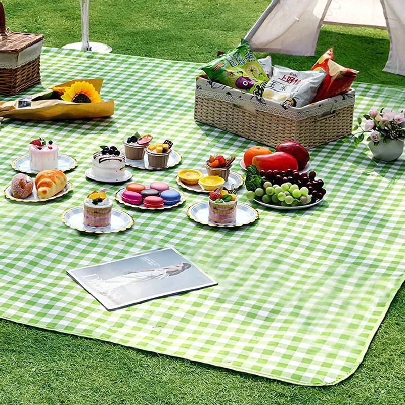 

1PC Foldable Picnic Mat Portable Sand Beach Mats Non-woven Fabric Thicken Tent Camping Blanket Pad Moisture-proof Outdoor Picnic