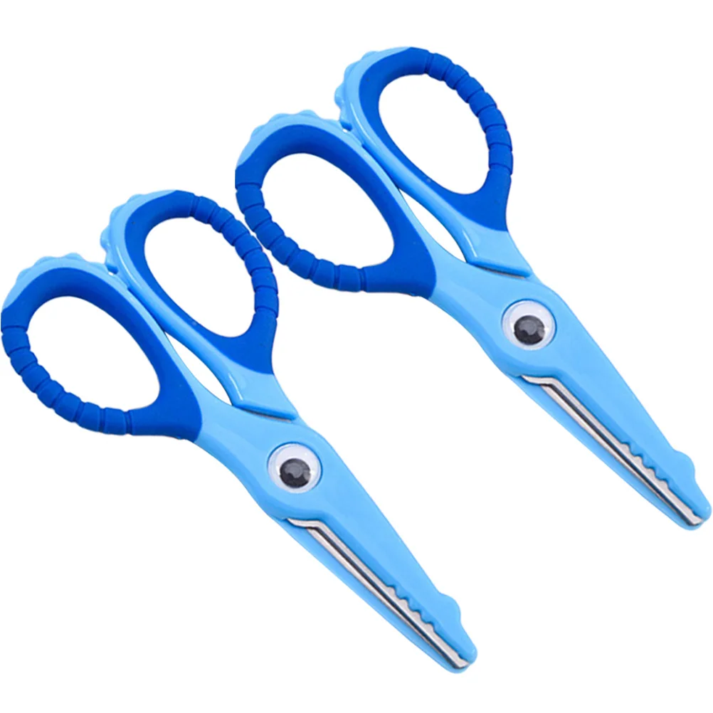 2Pcs Safe Scissors Lightweight Ergonomic Design for Home Office DIY Paper Cutting Kids Home Accessories