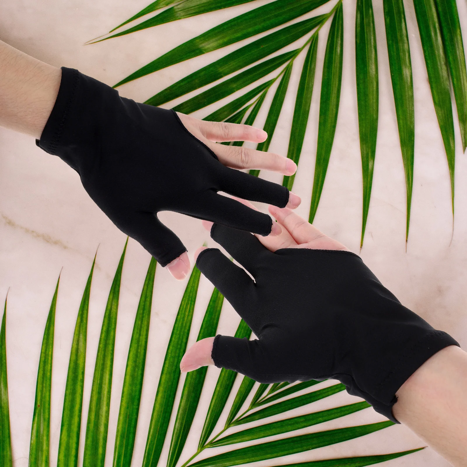 

Three Finger Billiard Gloves Snooker Sports Glove Left H Black Pair Cue Accessories Pool Game Supplies Stretchy Comfortable Wear