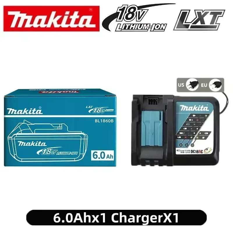 ? Original Makita 18V 6,0Ah Akku mit Ladegerät-Set für Makita 18V Elektrowerkzeug DDF487 DTW700 GBA404 DUC150Z DHR183Z ?