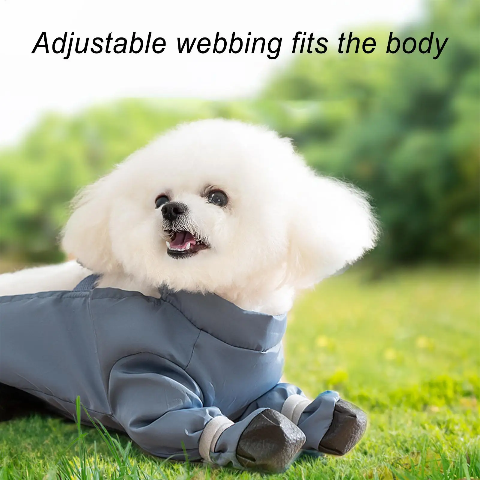 Wasserdichte Hundestiefel mit Riemen, einfach anzuziehen, bleiben an Ort und Stelle, rutschfest bei jedem Wetter, wasserdichte Hundeschuhe, Leggings, nie verlierbare Stiefelsocken. – Detail 7