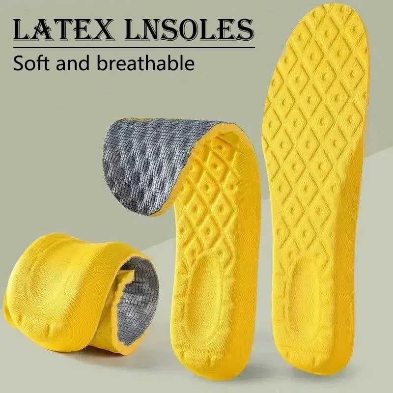 2/6pcs Soft Latex Memory Foam Insoles Women Men Sport Running Foot Care Insert Cushion Unisex Massage Feet Care Shoe Padding