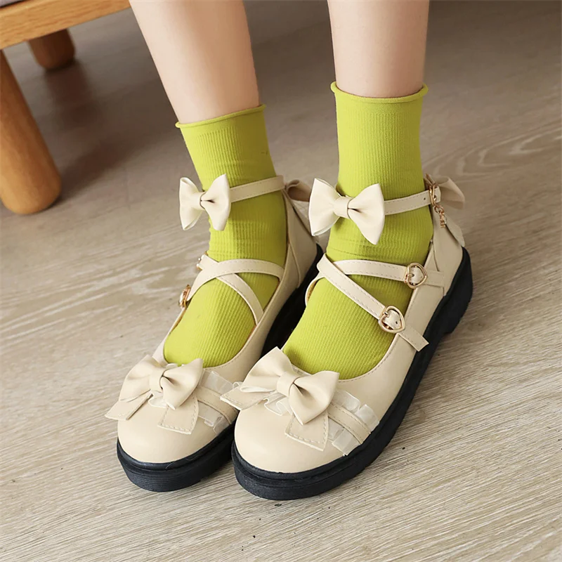 

YQBTDL/2021, женская обувь в стиле японского колледжа JK на платформе с бантом для девочек, туфли-лодочки для косплея с круглым носком и пряжкой на ремешке