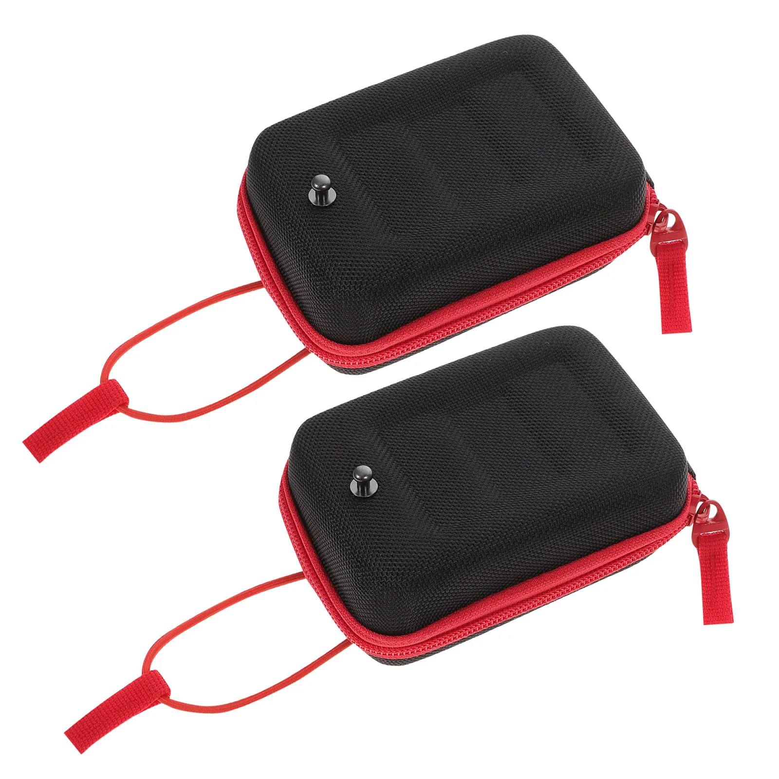 

2Pcs Golf Rangefinder Protection Case Lightweight Compact Red Zipper Design Shock Resistant Dust Free Sports Rangefinder Case