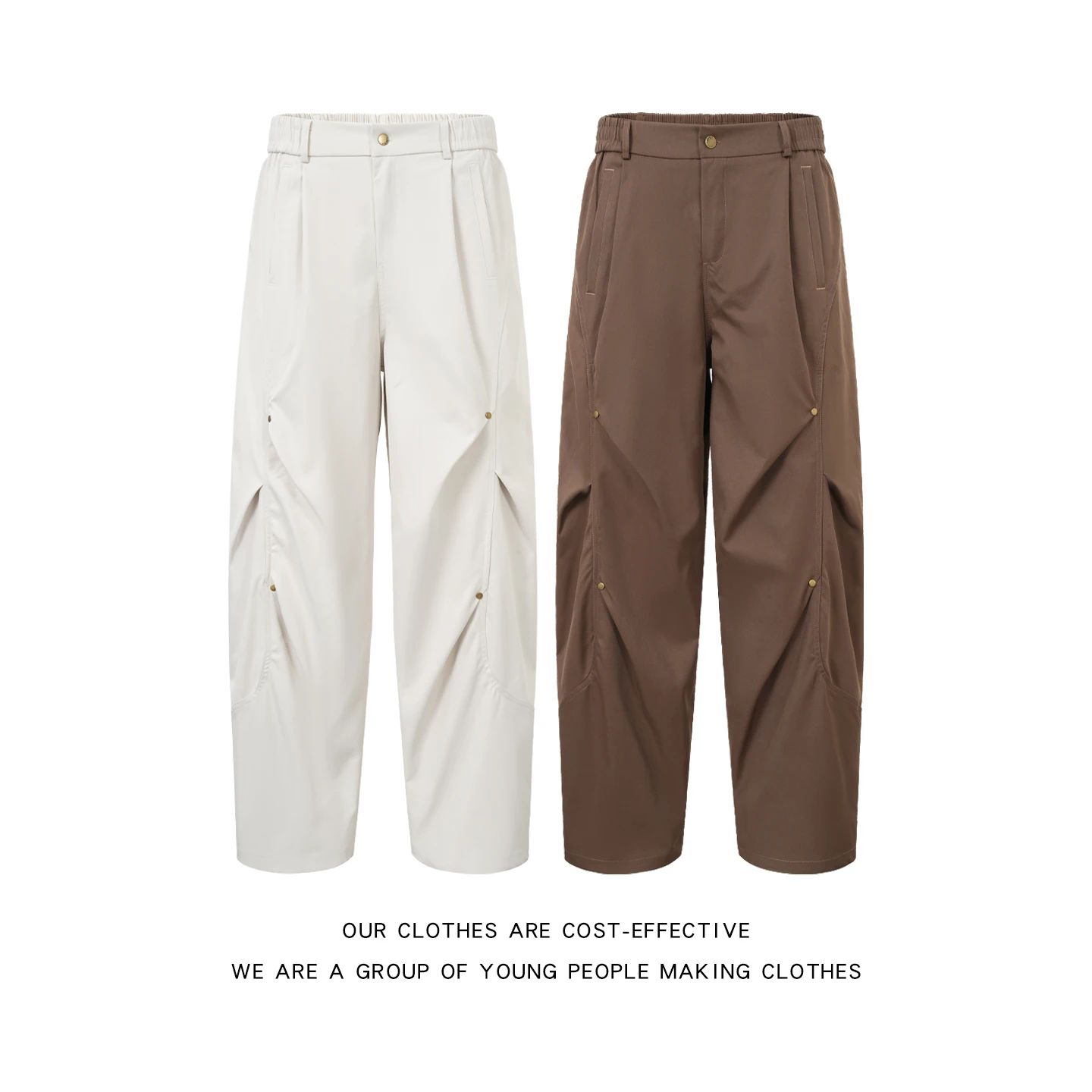 

Мужские рабочие брюки в американском ретро-стиле с заклепками, весенне-осенние, свободного кроя, повседневные, прямые, молодежные, стильные