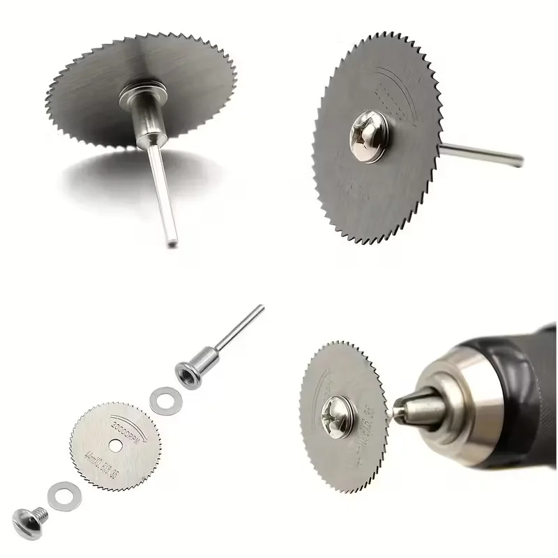Immagine 3: 1 set di mini lame per sega circolare, disco da taglio HSS, accessori per utensili da foratura rotanti per legno, plastica e alluminio