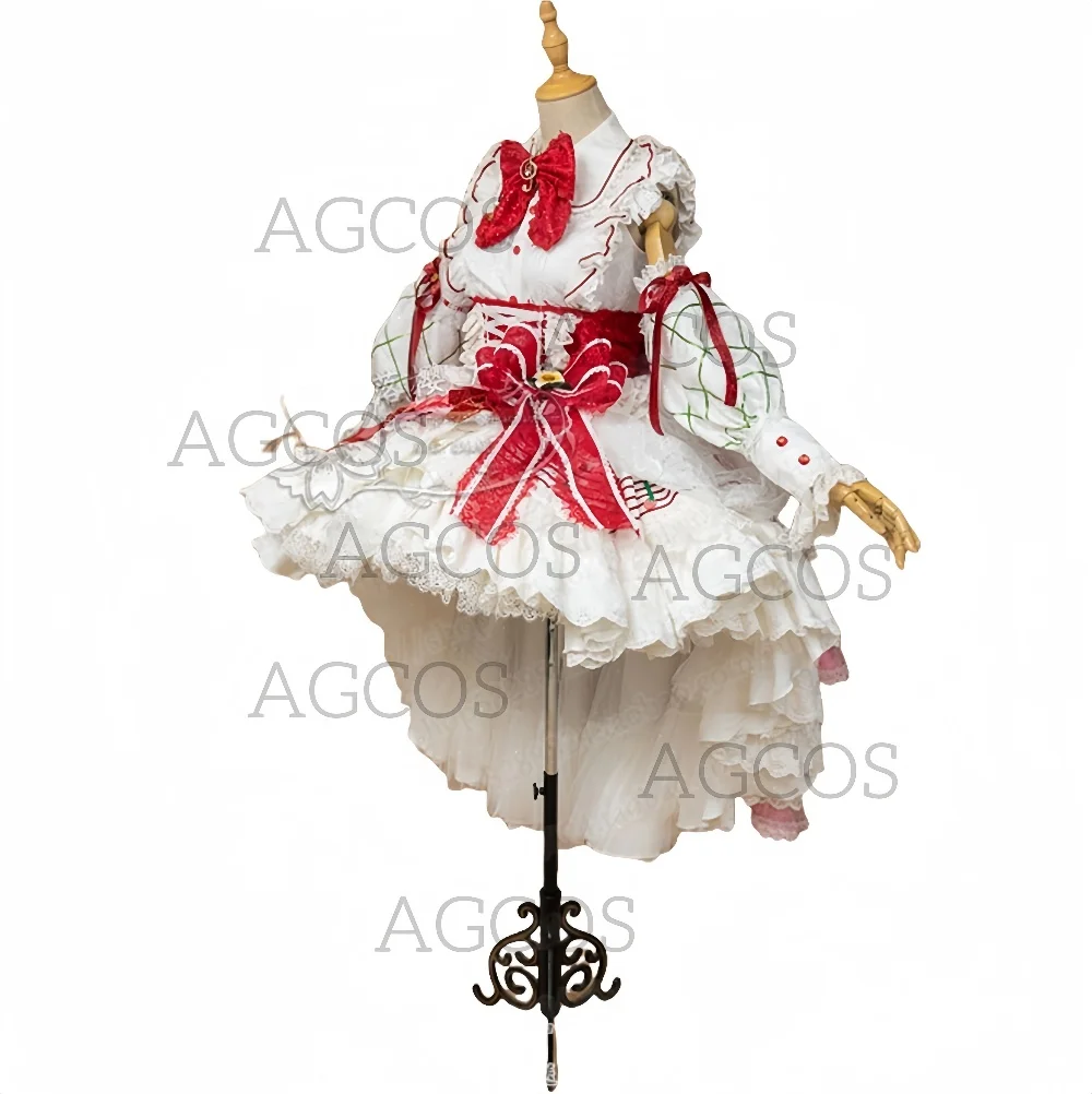 AGCOS Custom Size Mikku Cosplay Costume 15th Anniversary Mikuu Uniforms Dress Costumes Customized Cosplay