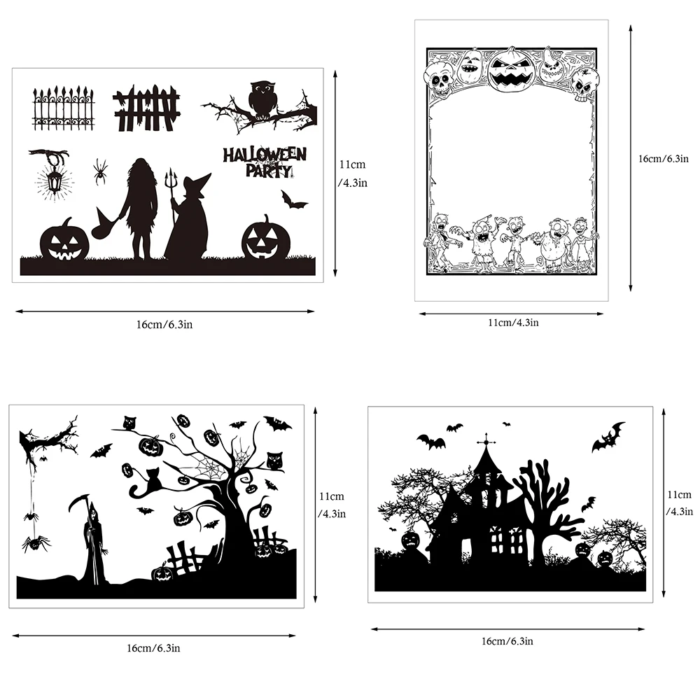 AZSG Trick or Treat Clear Stamps For DIY Scrapbooking/Card Making/Album Decorative Silicone Stamp Crafts rubber stamp