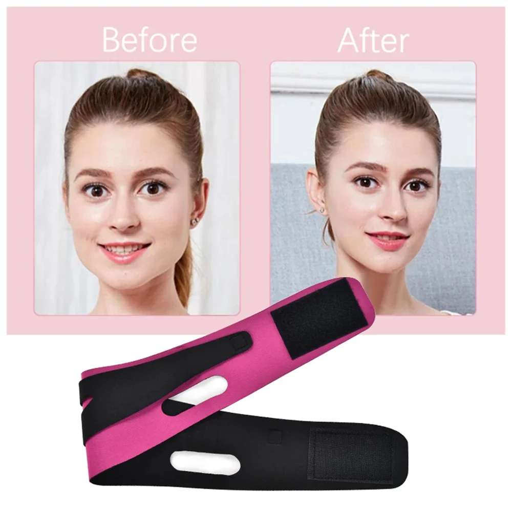 Face Slimming BANDAGE V Line Facial Shaper Elastic Double Chin Remover Lift UP เข็มขัดเครื่องนวดหน้าผู้หญิงสายคล้อง Skin Beauty Care