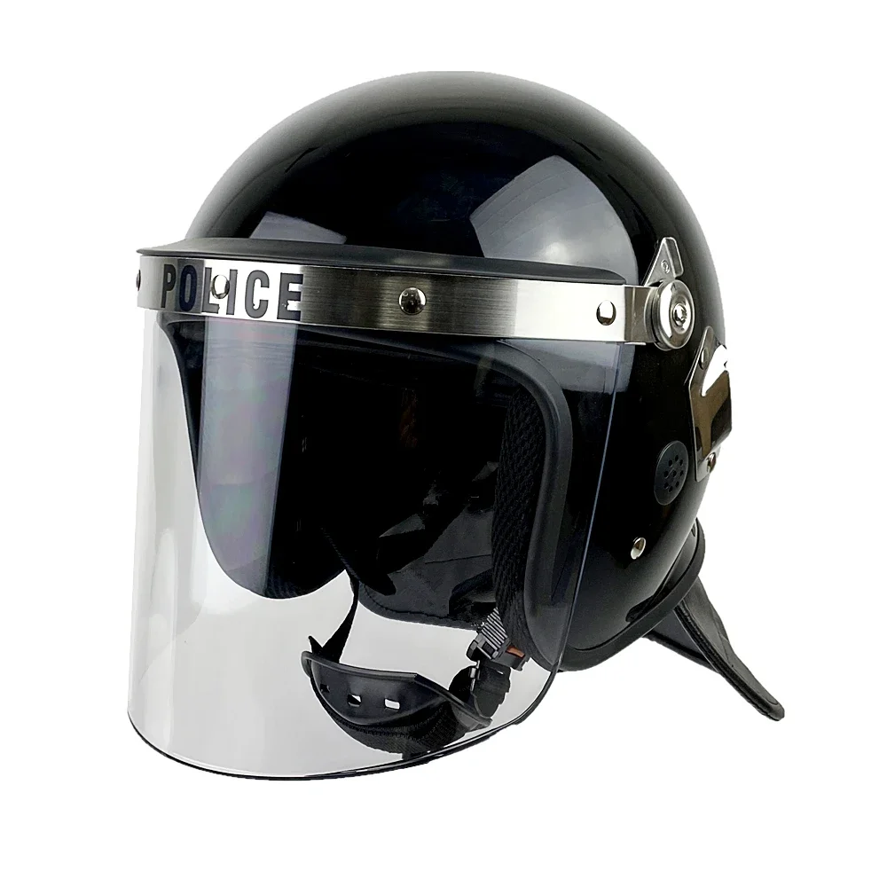 HIKWIFI Full-Mask Riot Officer Helmet and Protective Visor German Style Self Defense Supplies Equipment