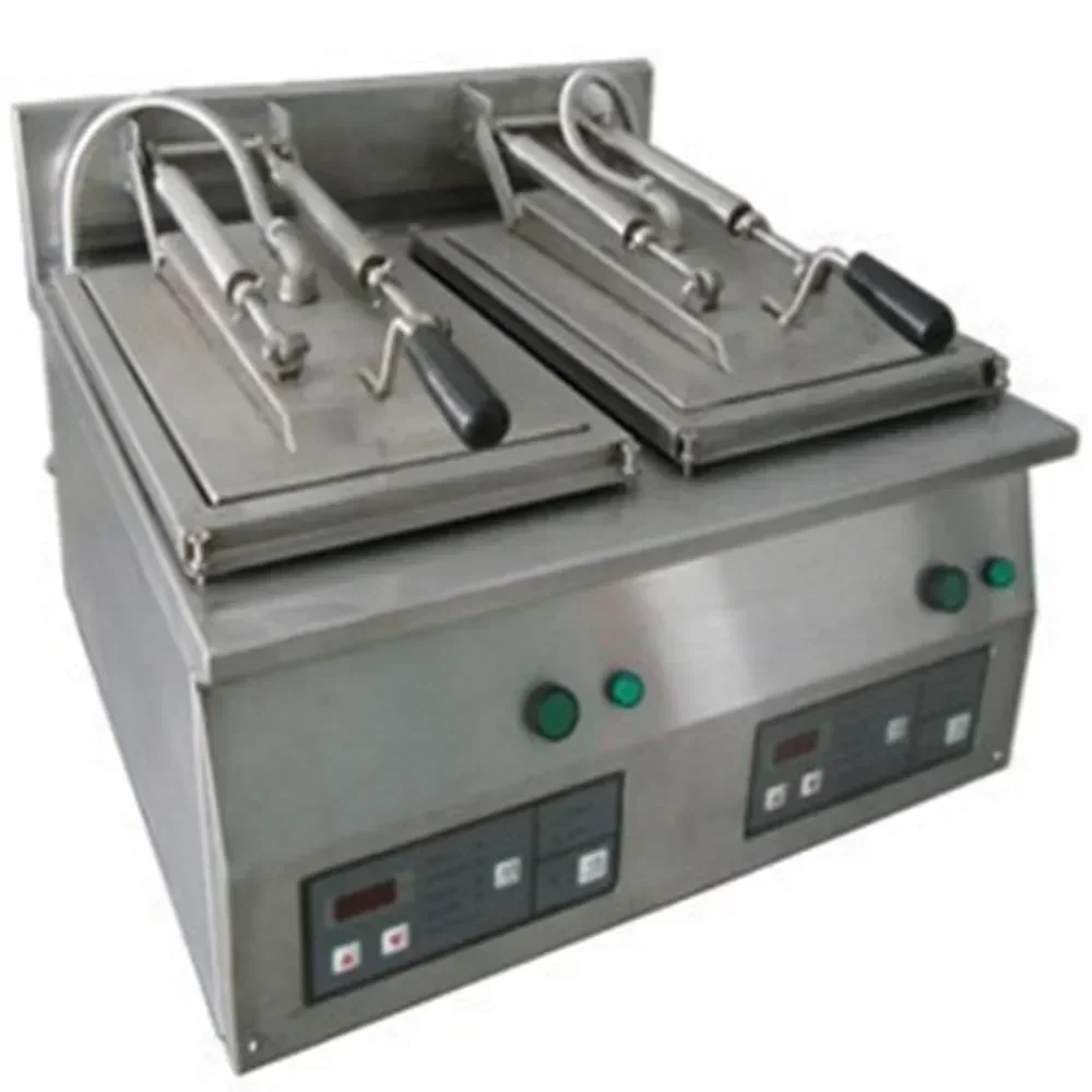 HLJZ-08 Restaurant Equipment In China Commercial Electric Automatic Cooker Countertop Fryer Dumpling Frying MachineHot Saleschea