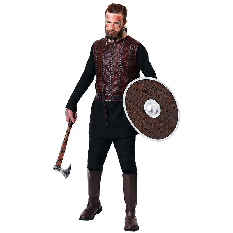 

Halloween Cosplay Costume Halloween Stage Performance Role Play Nordic warrior Vikings Costume Funny Fancy Dress Up