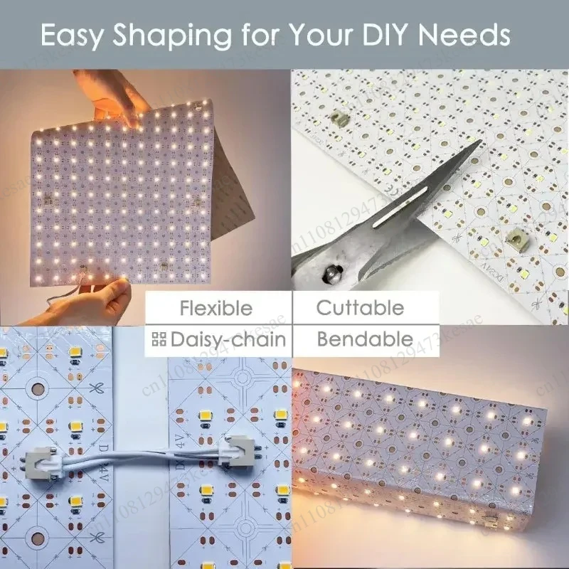 24W Cuttable & Bendable LED Panel Sheet, 3000K-6500K Flexible Backlight for Kitchen Countertops Onyx Marble, CE Certified