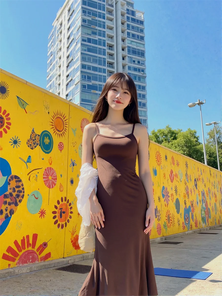 فستان نسائي أسود أنيق وأنيق لحفلات الزفاف بدون أكمام لطيف وجميل وأنيق وبسيط أنثوي وناعم #4