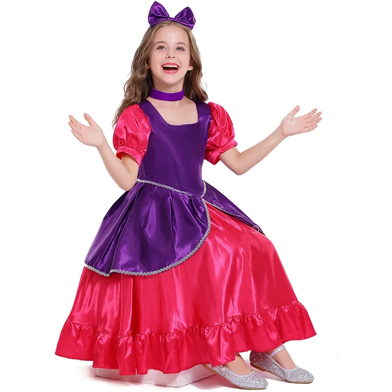 Halloween Children's Cinderella Sister Princess Dress Royal Noble Girls Role Play Stage Performance Costumes