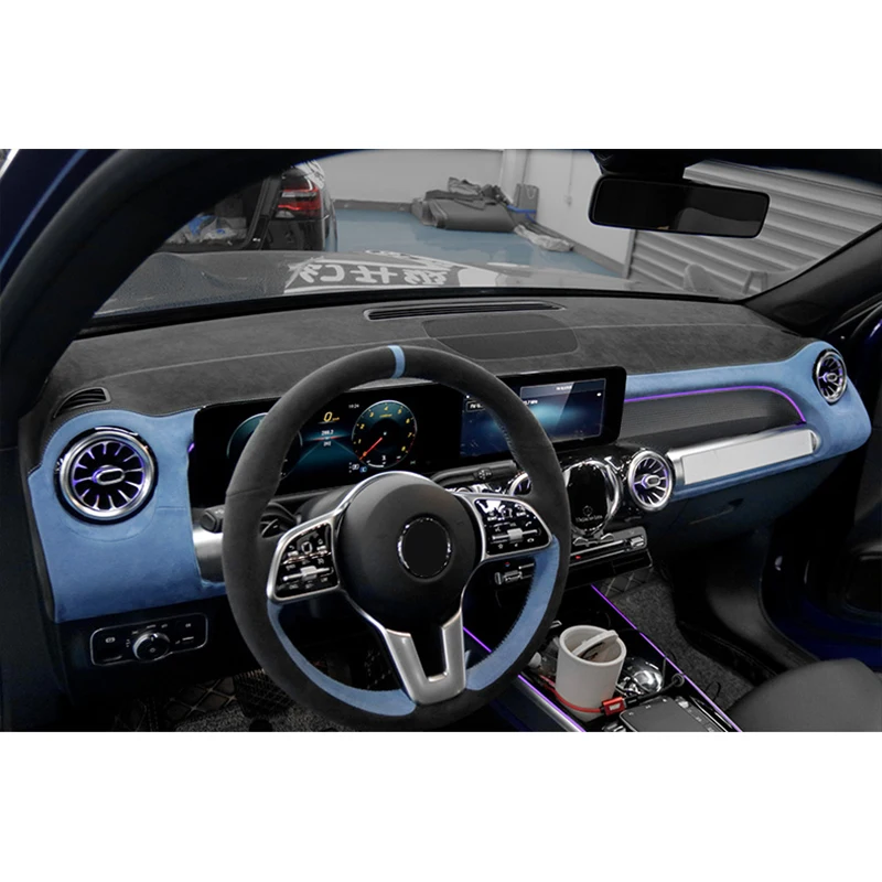 

Чехол на приборную панель из алькантары для Mercedes Benz GLB 2019-2022, подушка для тента, ковры, автомобильные аксессуары, комплекты модификации