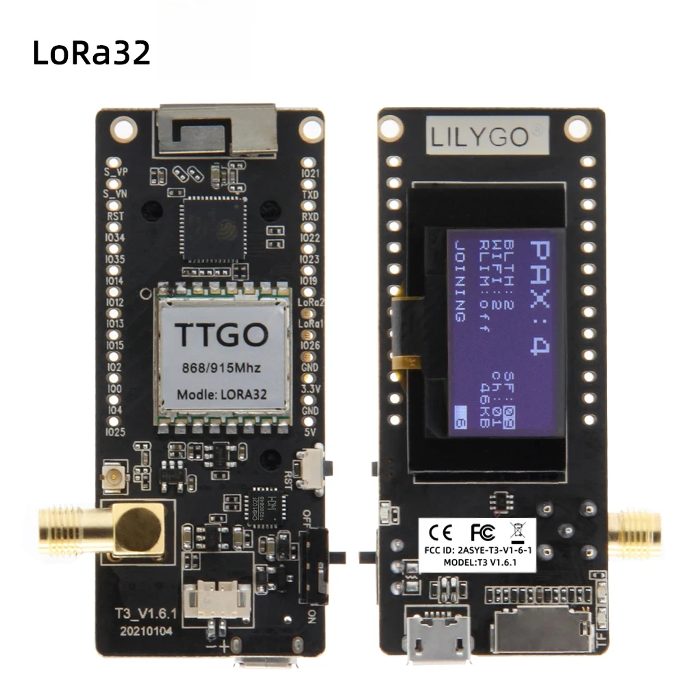 

SX1276 LoRa32 V2.1 ESP32 LoRa Development Board, SX1276 SX1278 Module, 433MHz 868MHz 915MHz, 0.96 Inch OLED, DIY WIFI Bluetooth