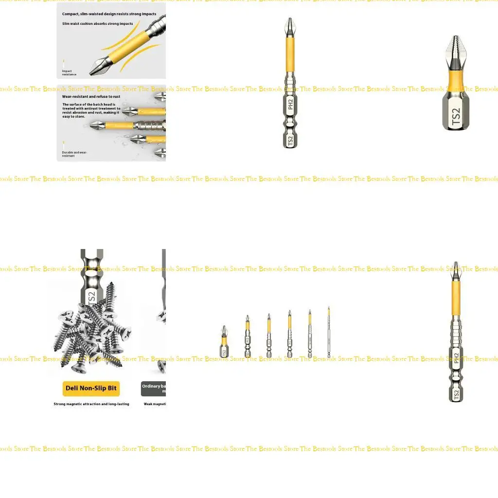 12PF Impact Antislip Screwdriver Bit 1/4inch Hexagonal Shank Tip Crossing Screwdriver Bit Set Impact Bit