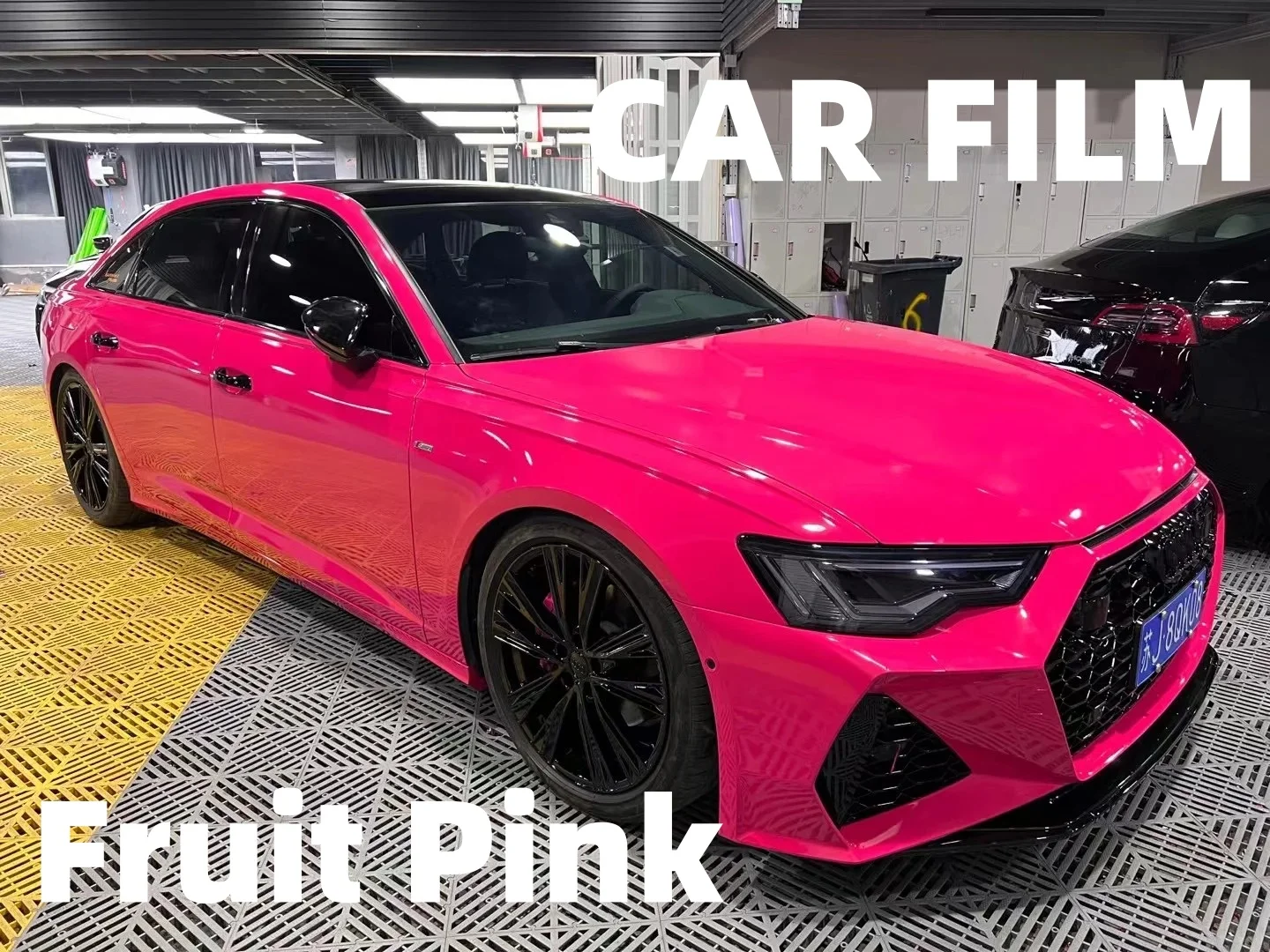 Fruit Pink Car Film Waterproof Highest Quality Full Vehicle Coverage Vinyl Wrap Vehicle Wrap Car Decoration 1.52*17M/Roll