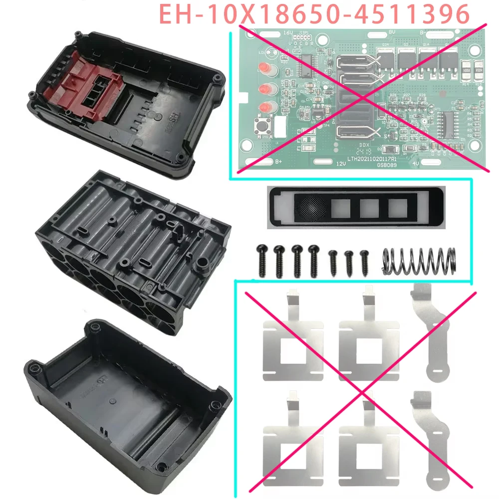 4511396 Li-ion Battery Plastic Case Box Shell For Ozito For EINHELL POWER X-CHANGE 18V 20V PX-BAT4 4511330 4512042