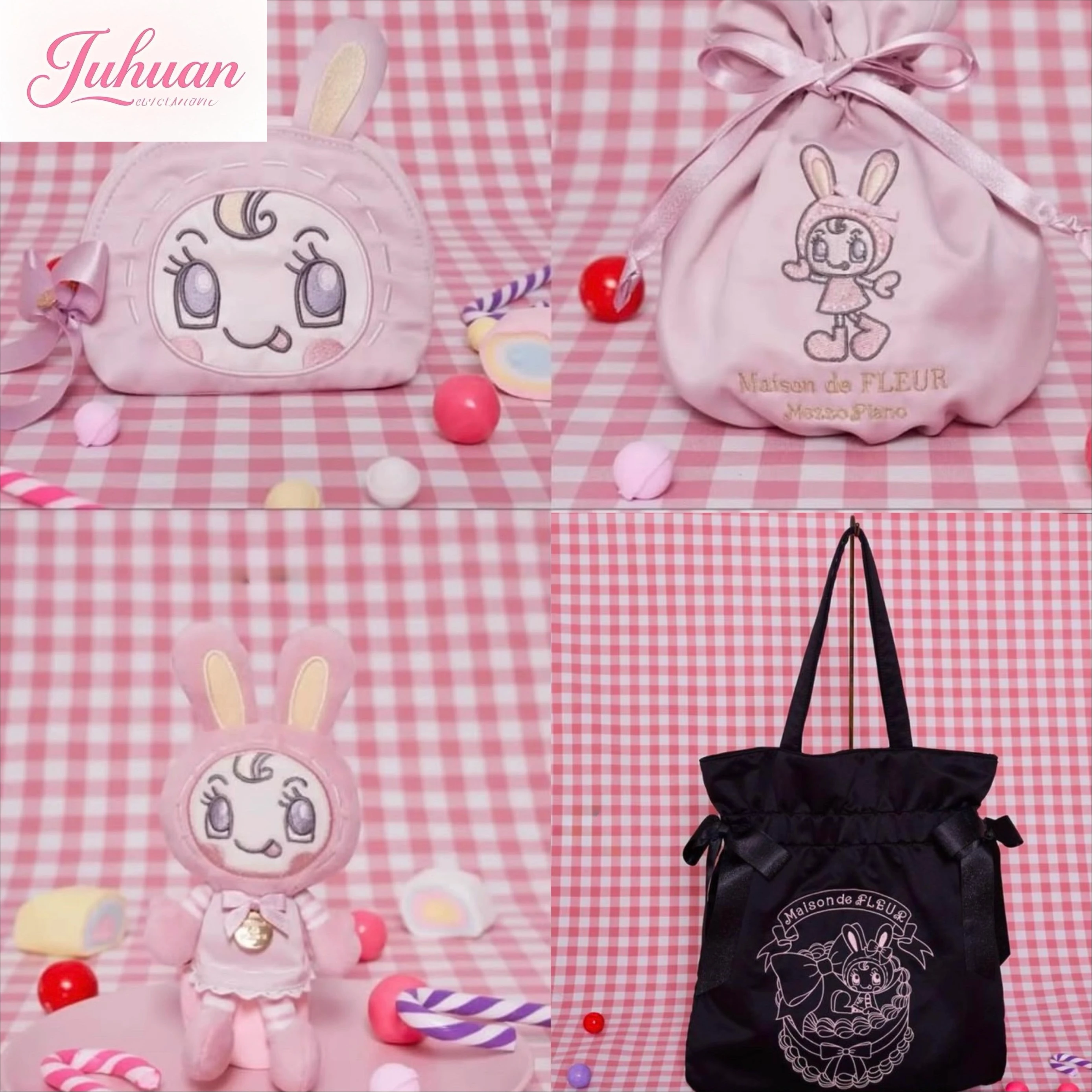 Japanese new sweet cute printed messenger bags fashion handbag travel lace-up multi-functional cosmetic bag/beauty storage bag