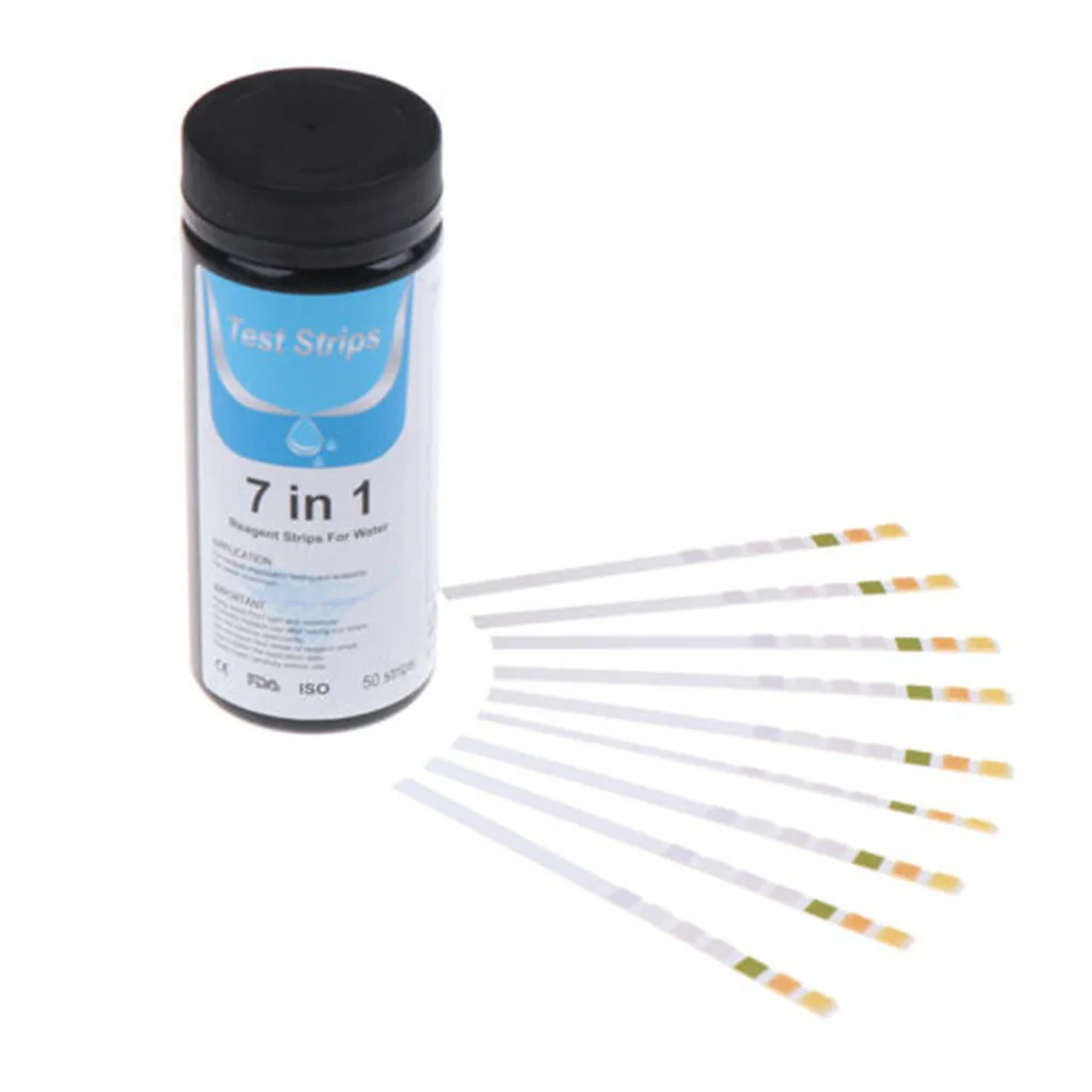 Water Test Strips Home Outdoors Kit Nitrite Strip Paper Spa Tropical 50pcs 7 In1 Alkalinity Aquarium Fish Tank