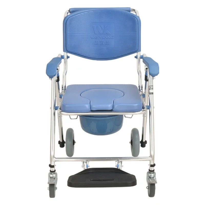 Commode Seat Aluminum Shower Commode Chair for Adult Old People