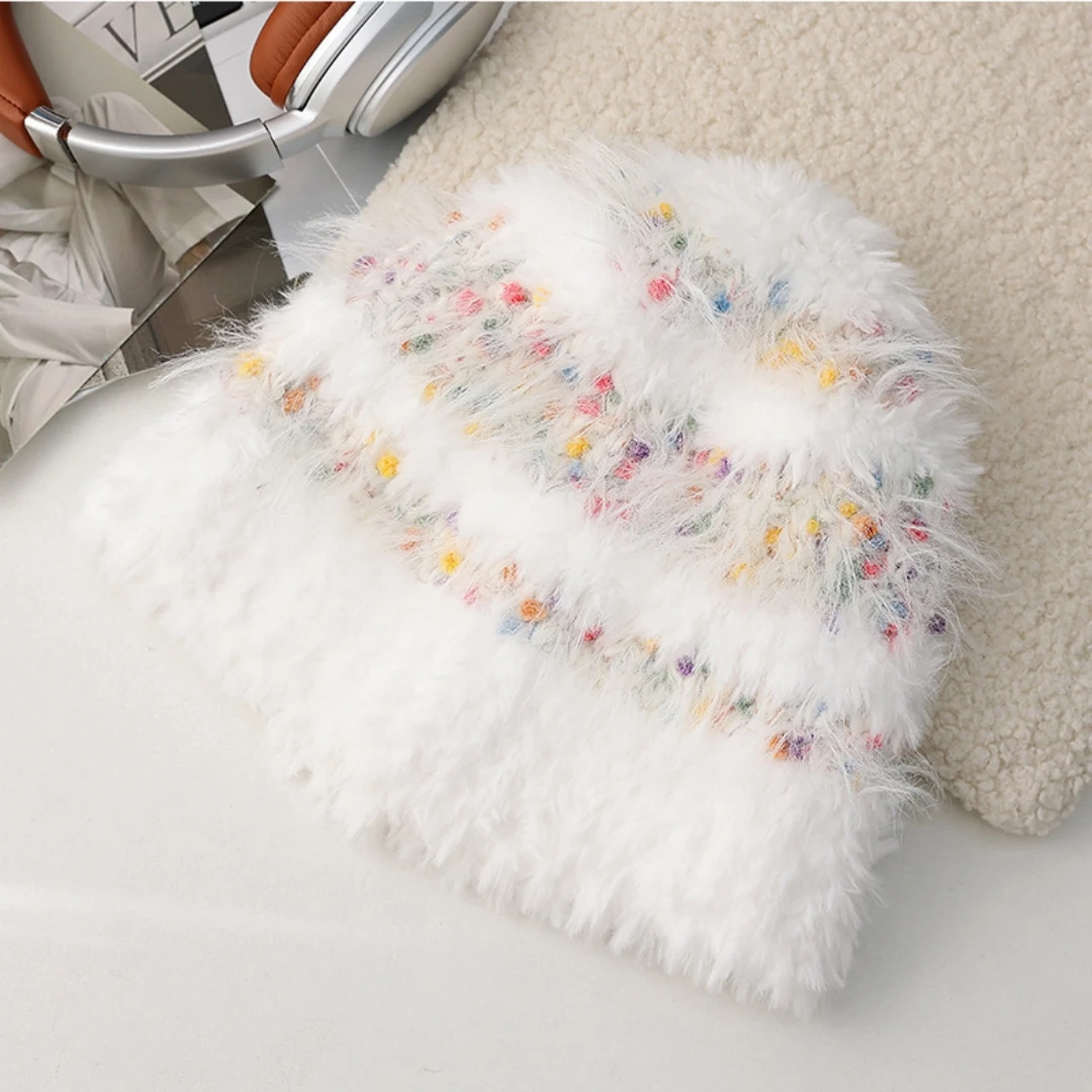 

Теплая панама, модная модная панама, вязаная вручную панама, уютная для повседневных прогулок, фестивалей, зимней одежды