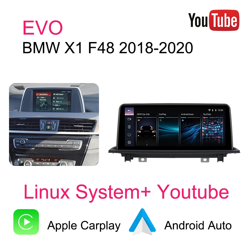 Bonroad 10.25 inch Linux Carplay Android autoradio touchscreen voor BMW X1 F48 X2 F49 2016-2017 NBT systeem Youtube Mirror Link autoradio