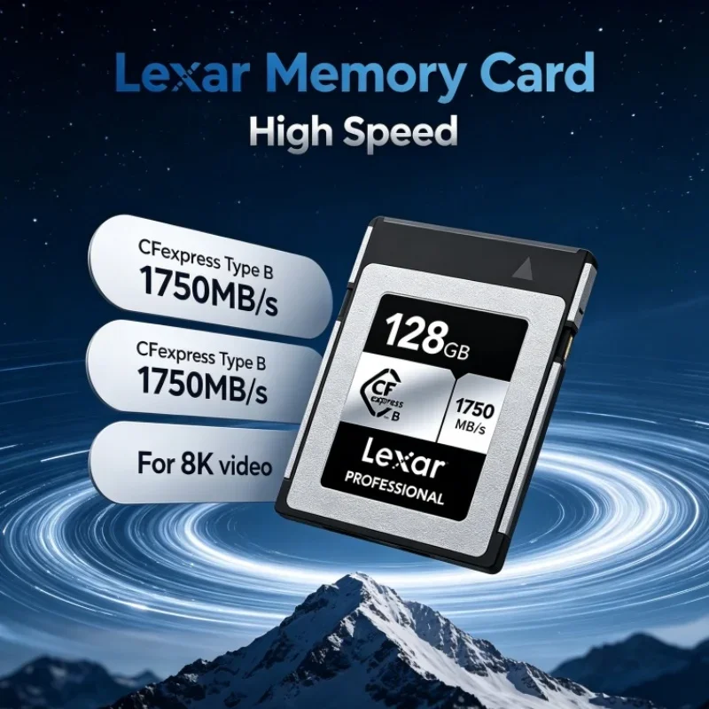 Lexar CFexpress Type B Memory Card Read 1750MB/s 128GB 256GB CF express Type B Card Storage Card 512GB For 8K RAW Video