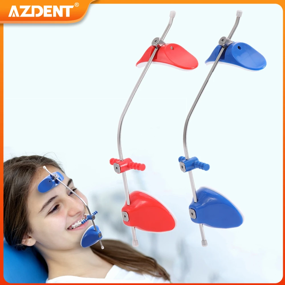 

AZDENT Dental Orthodontic Forward Pull Headgear Facemask Single Lever Multi-Adjustable Face Mask with Screws