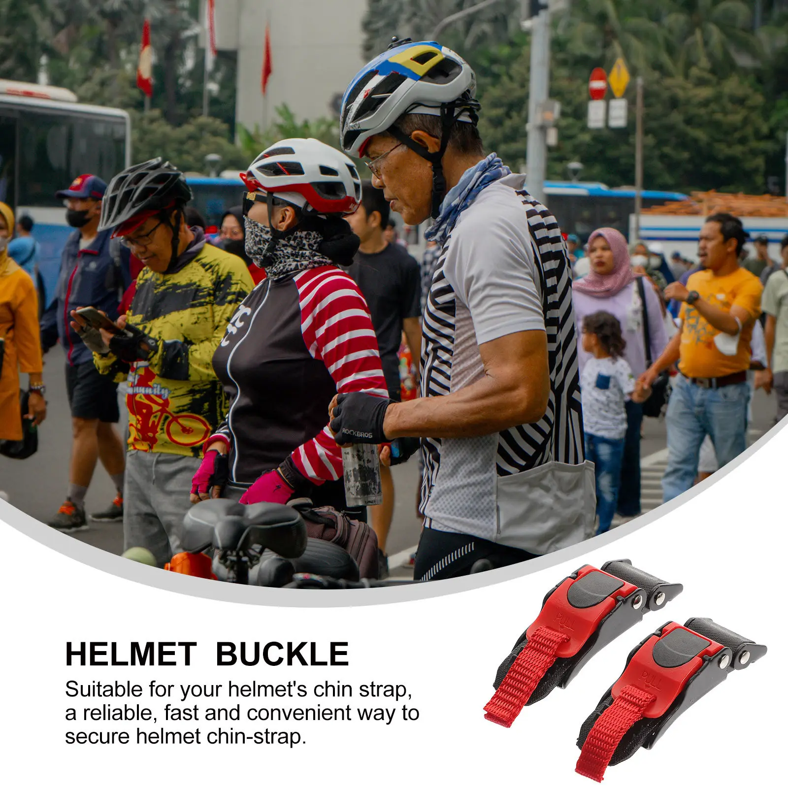 Picture 3: 2Pcs Chin Strap Buckle for Motorcycle ABS Iron Quick Release Chin Strap Replacement Buckle Motorcycle Accessories