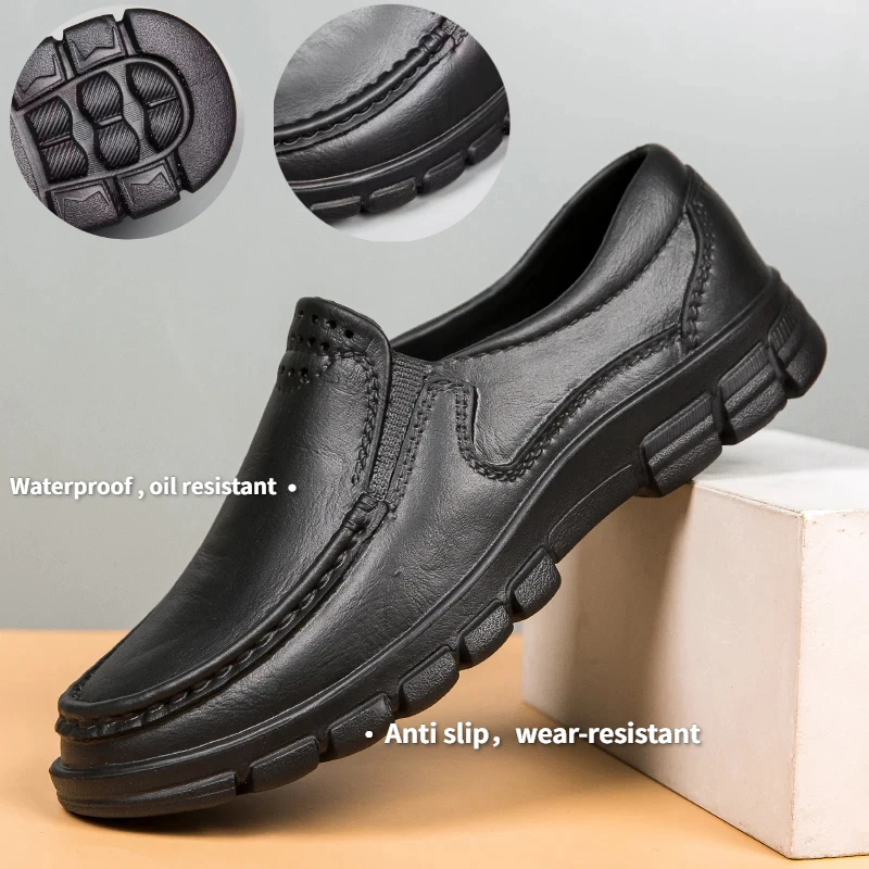 Men Women Chef Shoes Casual Loafers Waterproof Oil-proof Kitchen Work Cook Shoes Non-slip Hotel Restaurant Footwear Walking Shoe