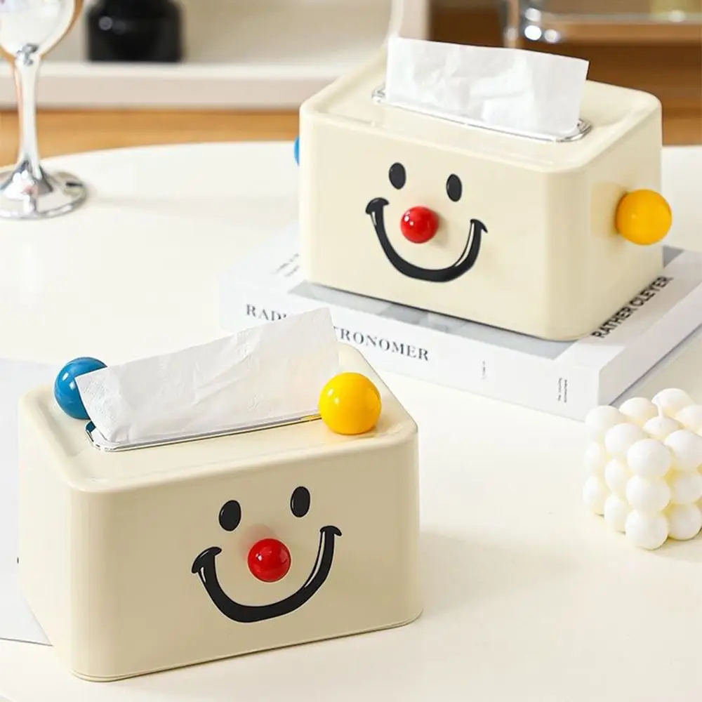 Creative Clown Tissue Box Durable Plastic Clown Face Tissue Case Cover Sturdy Decorative Paper Holder Bathroom