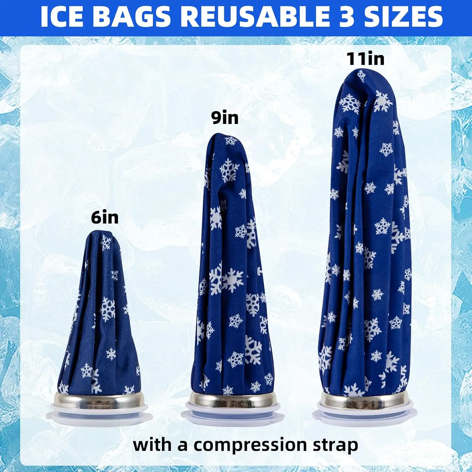 Ice Bag for Injuries Ice Cold Packs Hot Water Hot & Cold Compress No-Leak Breathable Waterproof Ice Bags