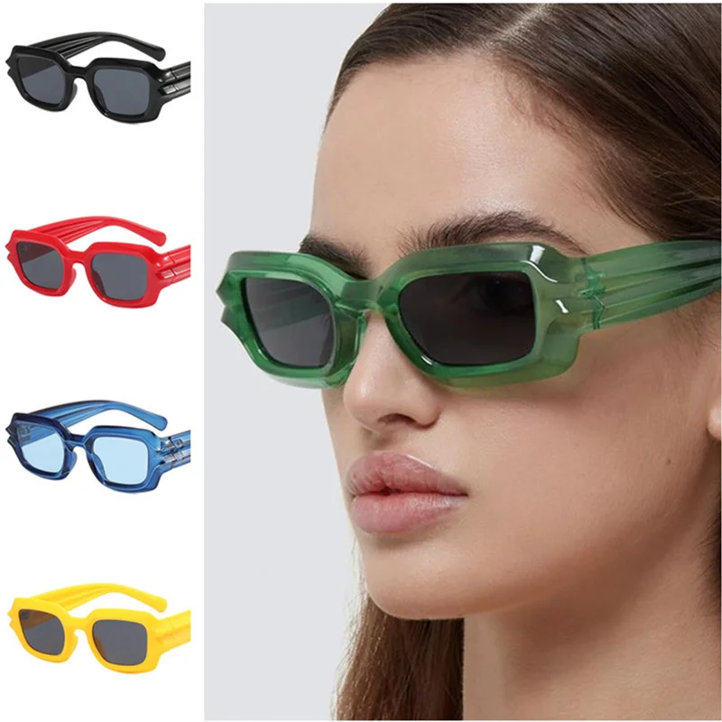 

Fashion Unisex Sunglasses Hip Hop Sun Glasses Anti-UV Spectacles Irregular Eyeglasses Personality Ornamental Google