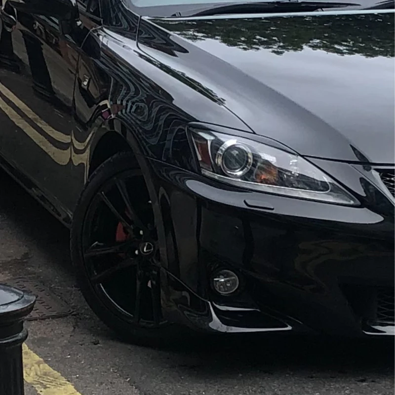 For Lexus IS250 300 2005 - 2011 IS Carbon fiber headlight covers eyelid Fiber glass front lamp decorative eyebrow sticker 2pcs