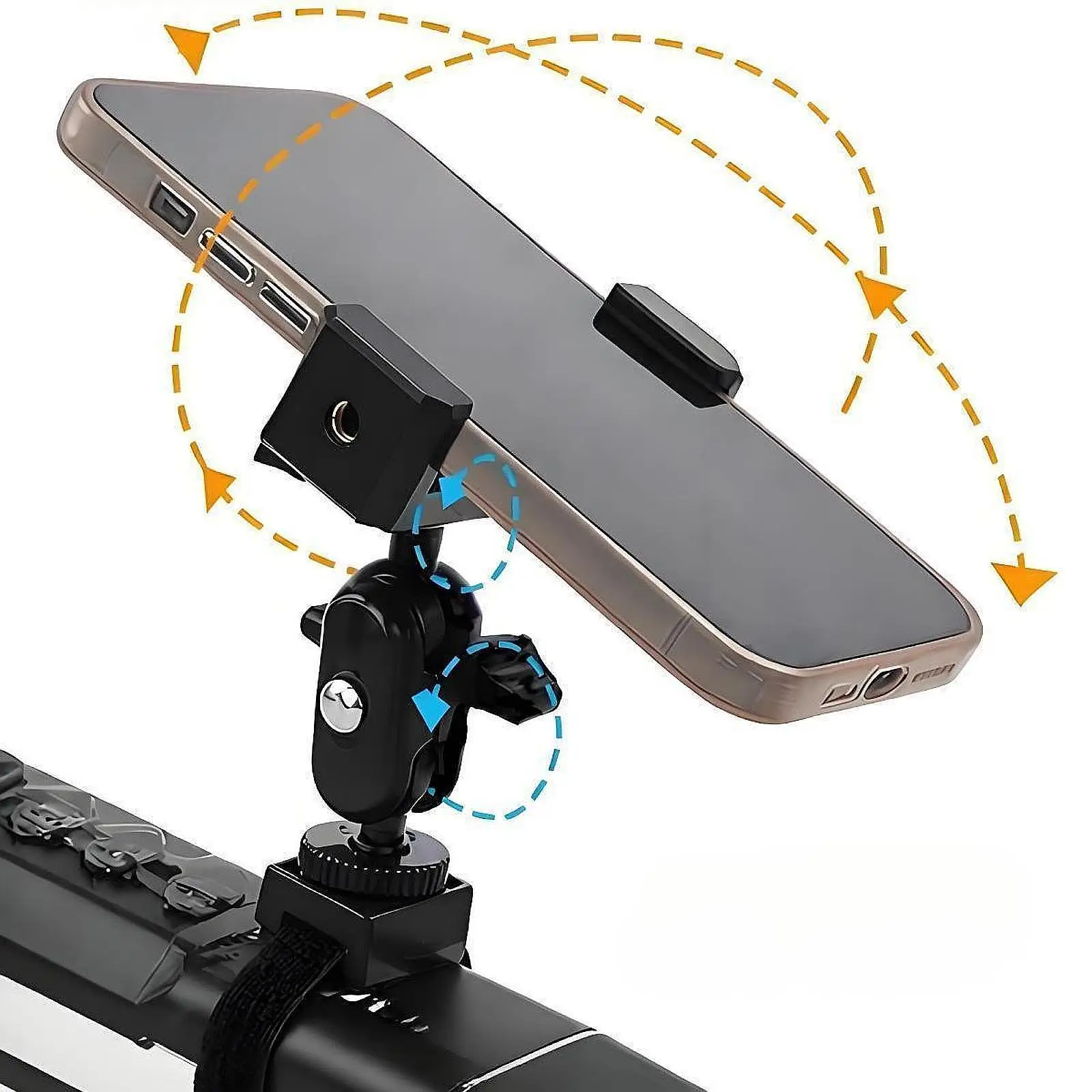 Wind Instrument Phone Holder Black Portable Stand Accessory for Trumpet Musicians Sheet Music Performance