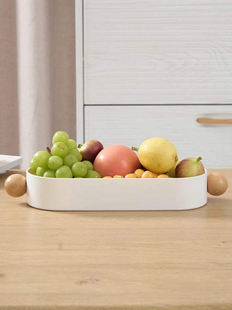 【EpeiusHome】Home storage tray kitchen sample wooden ball handle tray