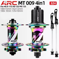 ARC MT009 buje de bicicleta delantero trasero 32 agujeros MTB bicicleta de montaña NBK bujes de rodamiento sellados 6 trinquetes 114 clics ruido HG XD MS 8-12 velocidades