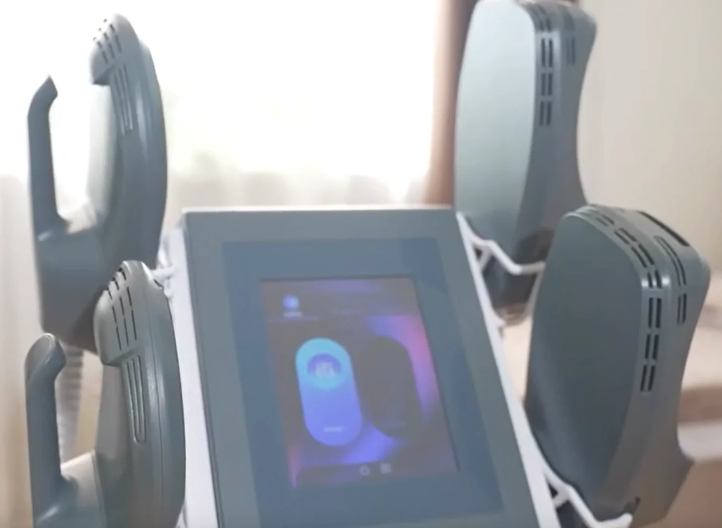 

Аппарат для коррекции фигуры EMS 6500 Вт - RF-радиочастоты + Hi-EMT для сжигания жира и подтяжки кожи живота, бедер, рук, с комплектом накладок для таза