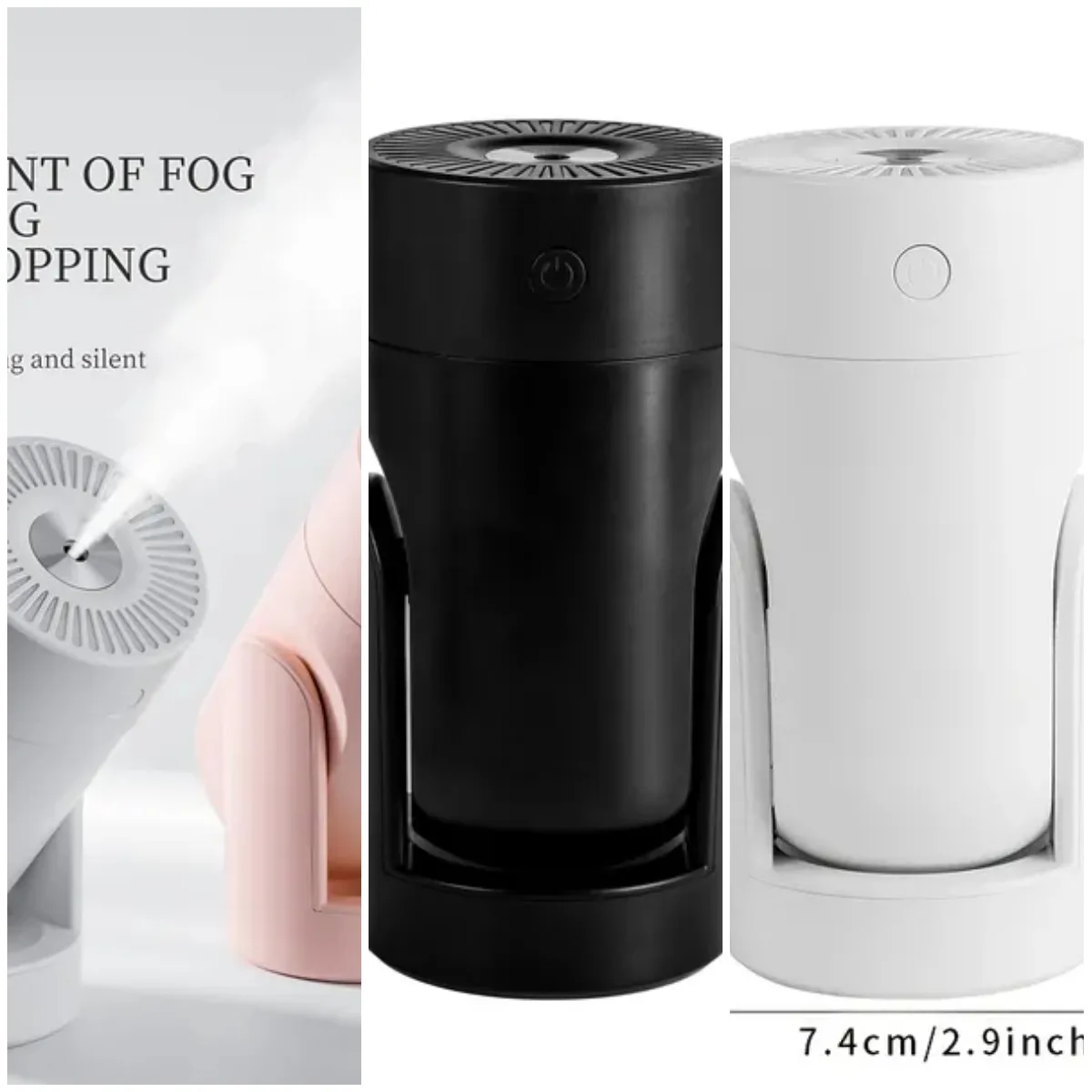 

Mini Desktop Humidifier with Night Light, USB Cool Humidifier for Office, Bedroom, Plants – Auto Shut Off, Ultra Quiet