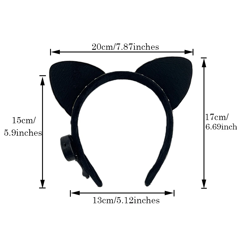 LED Glow Cat Ear Hairband Concert NightClub Masquerade Kawaii Girls Gifts Cosplay Cat accessori Christmas Cat Ear fasce