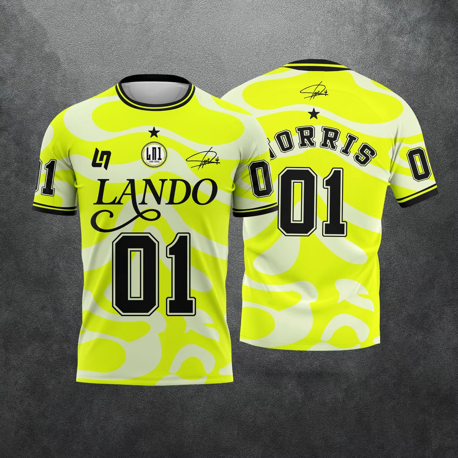 AliExpress NONE Unisex Norris #1 LN1 Signature Racing Graphic Short Sleeve Jersey Quick Dry Lightweight Breathable Motorsport Cycling T-Shirt