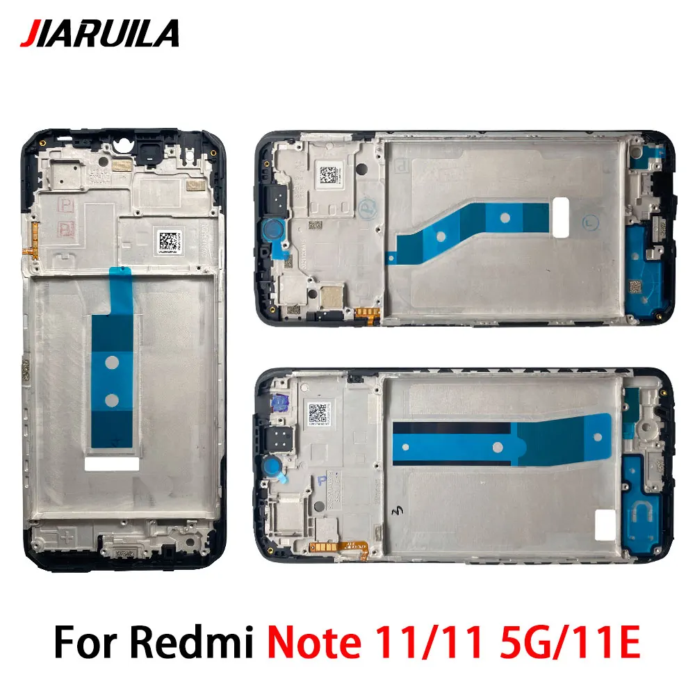 New For Xiaomi Redmi Note 11S 11E 11 Pro Plus 5G LCD Front Frame Housing Bezel Plate Smartphone Repair Parts